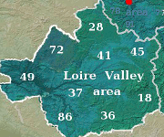 Map of Loire & Centre areas