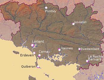 Map of Morbihan